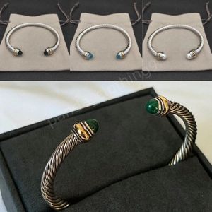 David Bracelet Designer Davidjersey Jóias de moda a cabo para homens homens Pérola prateada de cabeça prata