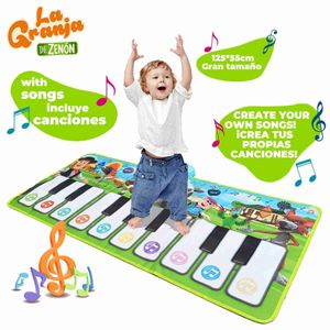 Клавички фортепиано детская музыка звук Toys Zenon 125 * 55см Большой Малыш Матча для фортепиано-маты, подходящая для игры Childrens WX5.2163524552