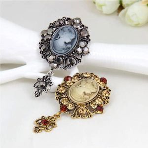 Brooches Used For Vintage Flower Princess Jewellery Gift Women Pendant Cameo Brooch Victorian Stone Pin