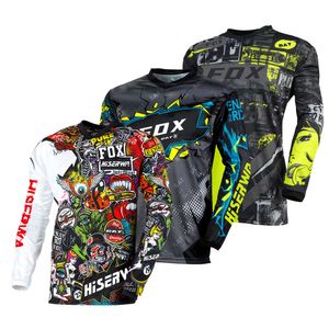 Erkek Tişörtler Yarasa Fox Motocross Jersey Mountain Bike T-Shirt Uzun Kollu Yokuş Öldür