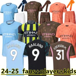 24 25 HAALAND Man CityS Soccer Jerseys 2024 2025 Player Fans GREALISH FODEN STERLING Football Shirt DE BRUYNE GESUS BERNARDO MAHREZ Maillot Foot Men Kids Kits