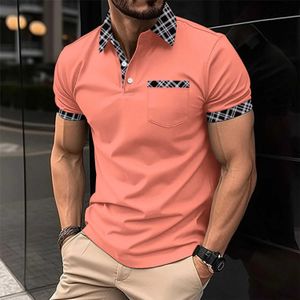 Men's T-Shirts 2024 Summer Mens Explosive Business Polo Shirt Breathable Sweatshirt Absorbing Top Comfortable Ultra Thin Golf Shirt Mens Clothing J240523