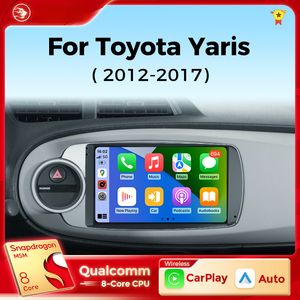 DVD CAR DVD Radio Multimedia Player para Toyota Yaris 2012 2013 2014 2015 2016 2017 Android 12 Auto Wireless CarPlay DSP 48EQ 2DIN