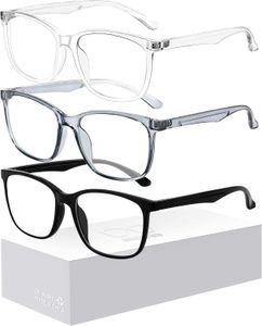 Oilway Blue-Light Blocking Glasses for Women Men - 3Pack Computer Reading/Gaming/TV/Phones Glasses Anti Eyestrain UV Glare