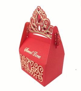 NEWPrincess Crown Wedding Candy Boxes Chocolate Gift Boxes Romantic Paper Candy Bag Box Wedding Candy Boxes EWE72885906531