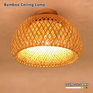 Ceiling Lights Modern Bamboo Chandelier Chinese Simple Garden Restaurant El Bedroom Light Balcony Lantern Lamp Indoor Lighting