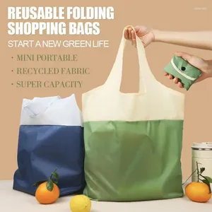 Storage Bags Recycled Folding Shopping Foldable Eco-Friendly Bag Tote Pouch Handbags Large-capacity For Travel Grocery