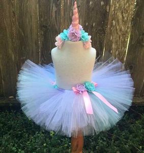 Spódnice Dziewczyna pastel Tutu spódnice Baby Flower Sheer Pettistynitar z kropką i opaską na głowę dziecięce balet tutu tutu cloth wx5.21