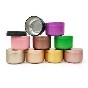 Storage Bottles Sealed Practical Oil Cream Pot Multicolor With Lid Candle Tin Containers Tea Can Cosmetic Jars
