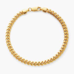 Titanium Steel High-end Gold Cuban Chain Womens Jewelry Stainless Bracelet