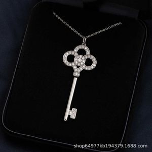 Designer's High version Brand Classic Size Heart Crown Key Necklace 925 Sterling Silver Long Sweater Chain Instagram for a premium feel