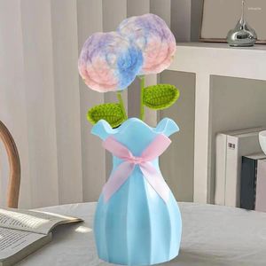 Vaser plast blomma vas fantastisk enkelhet modern skrivbordsdekor med hög styrka sprickor för torkad