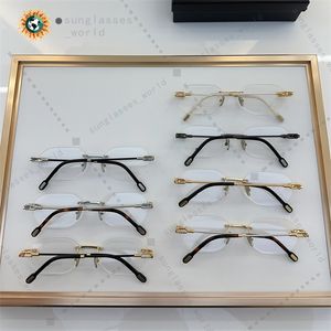 Top quality designer prescription glasses FG50132U square clear lens men retro classic eyeglasses rimless high version reading computer anti blue light with box