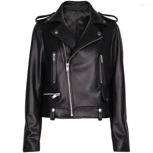 Women's Leather YOLOAgain 2024 Spring Fashion Classics Real Jacket Coat Women Plus Size 5XL