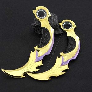 LED kılıç/silah 17cm ağırlıklı baskı valorant yakın dövüş cilt reaver karambit bıçağı kesilmemiş güvenli cosplay b şarkı oyuncak kılıf hediyesi T240521