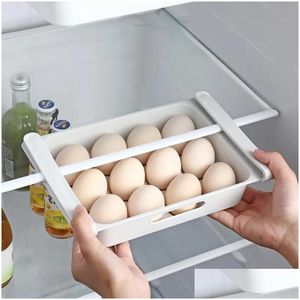 Aufbewahrung Flaschen Gläser Kücher Organizer Einstellbarer Kühlschrank Rack Kühlschrank Zuller Regalhalter der Space Eier Obst Werkzeug Tropfen Hom dhyx4