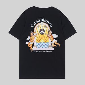 24SS Casablanc Shirt Designer kortärmad Summer Trendy Brand Personlig logotyp Digital tryckta herr- och kvinnors T-shirts gratis frakt.