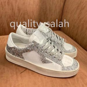 2024 Nya Italien varumärke stardan designer casual skor kvinnor mode stjärnor rosa silver lyxsko sneakers paljetter gör gammal smutsig snörning superstjärna sneakers unisex 35-45 eur 35-45