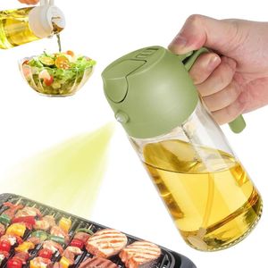 Köksspray i dispensersprutan Olive och häll Oz Ml Glass Oil Bottle For Air Fryer Salad Frying BBQ Green