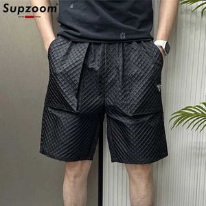Men's Shorts Supzoom New Arrival Top Fashion Summer Loose Casual Belt Design High Street Trendy grid Stitching Pocket Personalized Shorts Men J2405220AWL