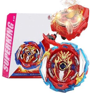 4D Beyblades Box Set B-173 Infinite Achilles Super King B173 Roterande topp med Spark Emitter Box Childrens Toy Q240522