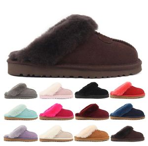 Designer Winter Women Snow Sandals Slippers Classic Luxurys Slipper Beige Chestnut Fashion Outdoors Sandal Size 3-129540353