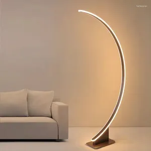 Floor Lamps Nordic Arc Shape Lamp Modern Led Standing Light For Living Room Bedroom Study Decor Lighting Stand Interior Accessories
