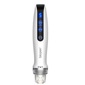 Bio Pen Q2 Professioneller Mikroneedling -Stift Auto Wireless Derma Pen Blau Rotlichttherapie EMS Elektroporation Hautstift für Haarwachstum Gesichtskörperhaut Hautpflege