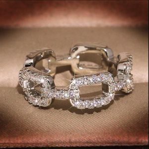 With Side Stones High end and niche design, full diamond heart ring, fashionable and personalized Instagram index finger ring for women