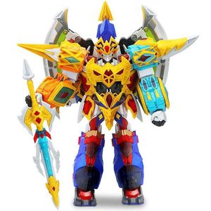 Transformation Toys Robots 5 I 1 Dragon Force Transformation Robot Toy New TargetMaster Action Figure Hyper Blade Overlord Combination Deformation Toys Y240523