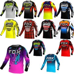 Herren-T-Shirts 2024 Rennen Downhill Jersey Mountain Bike Motorrad Radsport Crossmax-Hemd Ciclismo Kleidung für Männer Mtb Mx Ranger Fox DH MRIF