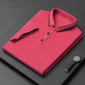 High Quality Designer T-Shirt Men Bee Polo Shirt Lightweight Short Sleeves 100% Cotton Lapel Business Korean Summer Embroidery Men's Clothing 591