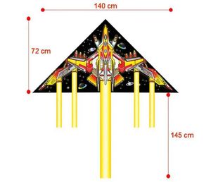 Acessórios de pipa Novos pipas de avião para crianças Kites Battleship Kites Line Cartoon Kite Airplane Kites Breeze Easy Toys Outdoor Koi