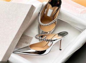 2022S Summer Sandals Slipper Ladies Bing Pumps Brands الفاخرة Women039S High Heels Crystals Crystals Strap Wedding Dress1673646