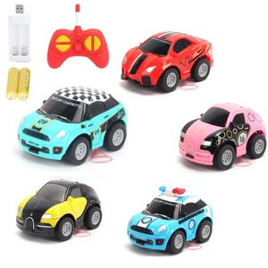 Q Version Mini Remote Control Car Electric Childrens Car Wireless Cartoon Mini Model Toys for Kids Gifts for Boys Toys 240522