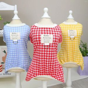 Hundekleidung 2024 Haustier Jumpsuit Plaid Chihuahua Kleidung für Hunde Kostüm weiche Haustiere Welpe Hemd Kleidung Pyjamas Teddy