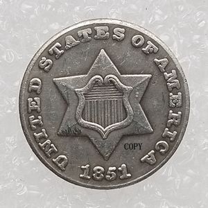US 1851-1853 Trzy centy srebrne kopie monety promocyjne Promocja Factory