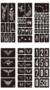 15 estilos 1 folha henna henna impermeável tatuagem estêncil de estêncil feminino arte aerbrocrush tinta tinta temporária adesivo 2750728793229