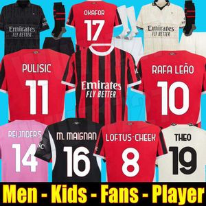 Reijnders 24 25 Koche Soccer Jerseys Milans de Ketelaere Rafa Leao Football Shirt 4番目の4番目の男性キットユニフォーム2023 2024 Pulisic Loftus-Cheek Ac Theo AC