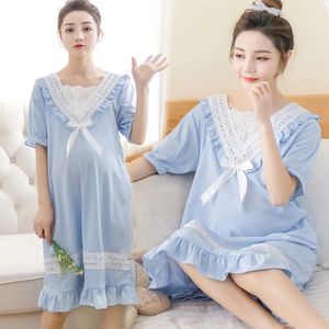 Summer Maternity Breastfeeding Nursing Nightgowns Mothers Nightwear Breastfeeding Pajamas Pregnancy Dress Maternity Pajamas 240523