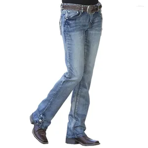 Frauen Jeans Stickerei Frauen hohe Taille Vintage Blaublau Jeanshose Straight Bein Freund Mama Hosen 6277