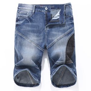 Designer denim shorts mäns korta jeans rak hål avslappnad sommar nattklubb blå kvinnor shorts stil lyx