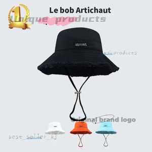 Jaquemuss Cap French Fashion Designer Large Brim Bucket Hat Classic Luxury Men's and Women's Caps Le Bob Artichaut同じ高品質のシルバーロゴ漁師帽子