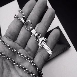 Fashion stainless steel pendant necklace chain bijoux for mens and women trend personality punk cross style Lovers gift hip hop jewelry 287u