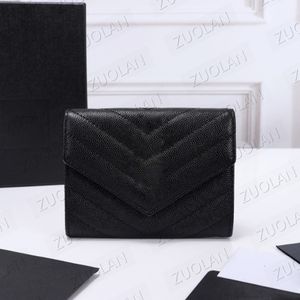 414404 Top -Qualität Reißverschluss Designer -Münzgrundstück Kurzerbriefe Herren für Frauen Leder Business Kreditkarte Vollleder Luxurys Tasche 327s