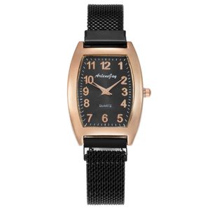 Tiktok magnet womens watch Simple fashion alloy mesh belt leisure quartz