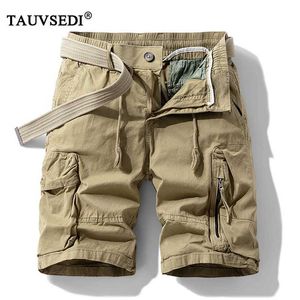 Men's Shorts Summer mens cotton cargo shorts mens beach jogging outdoor multi pocket shorts mens loose Bermuda solid vintage shorts Q240522