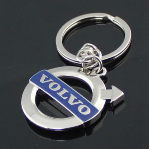 5pcs lot New volvo xc60 90 s40 60 80 Fashion Cutout emblem keychain auto supplies car Volvo key chain key pendant ring automobile blue 3113