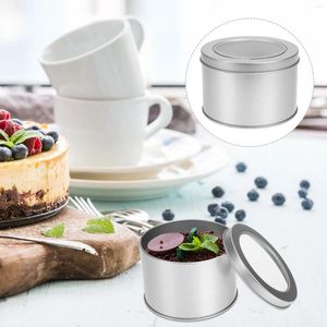 Storage Bottles 4 Pcs Sealed Containers Food Cake Tin Box Candy Tins Small Tank Tinplate Case