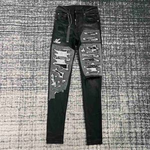 2024 Jeans Sıradan Skinny Jeans Mens Tasarımcıları Jean Blue Denim Pantolon Zanaatkar Jean Angry Ram Hip Hop Street Panto2oe